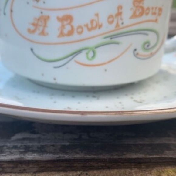 Soup Bowl and Plate set, Stoneware - Picture 4 of 7